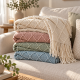 Luxury Knitted Farmhouse Style Throw Blanket