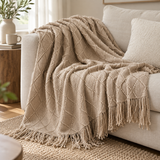 Luxury Knitted Farmhouse Style Throw Blanket