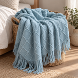 Luxury Knitted Farmhouse Style Throw Blanket
