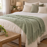 Luxury Knitted Farmhouse Style Throw Blanket