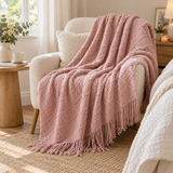 Luxury Knitted Farmhouse Style Throw Blanket