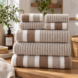 Striped Towel Set - 8pcs