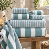 Striped Towel Set - 8pcs