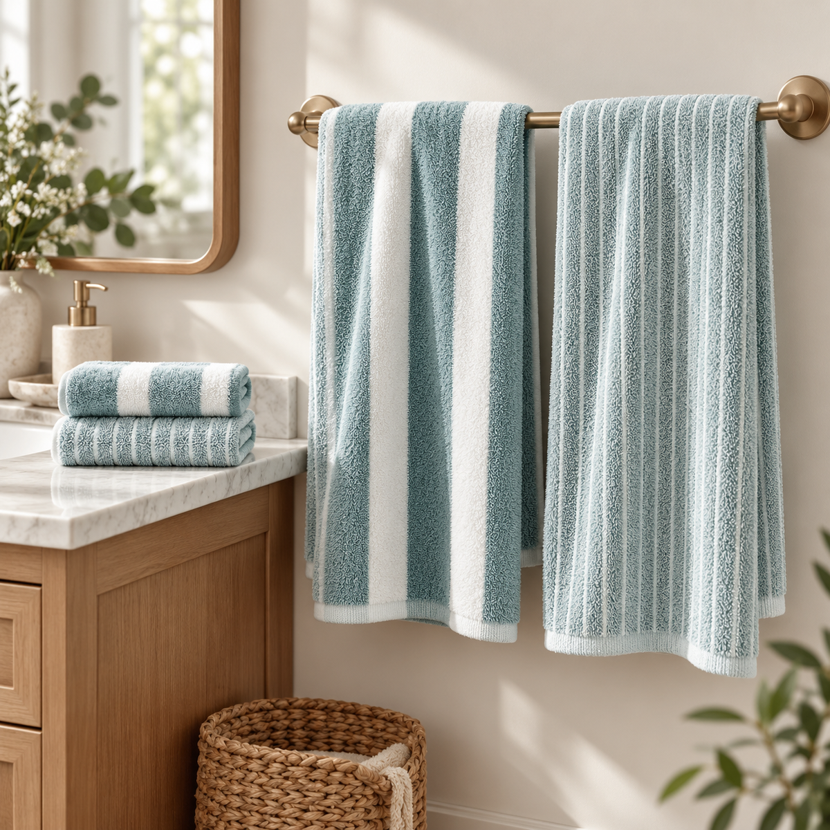 Striped Towel Set - 8pcs