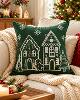 Embroidered Christmas Cushion Covers